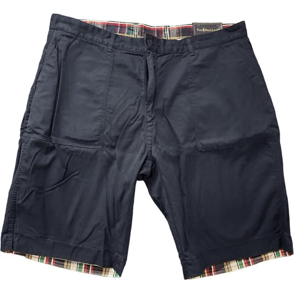 NEW Polo Ralph Lauren Reversible Shorts! 38  Navy to Plaid 2 Shorts in 1 Heavier - Picture 3 of 5